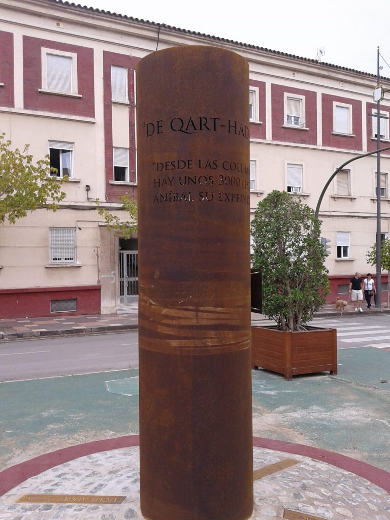 poste de hierro grabado